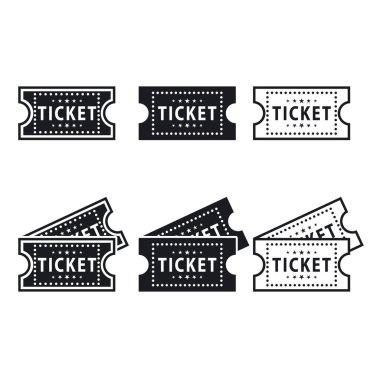 olay biletleri vektör simgeleri