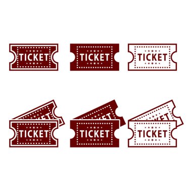 olay biletleri vektör simgeleri