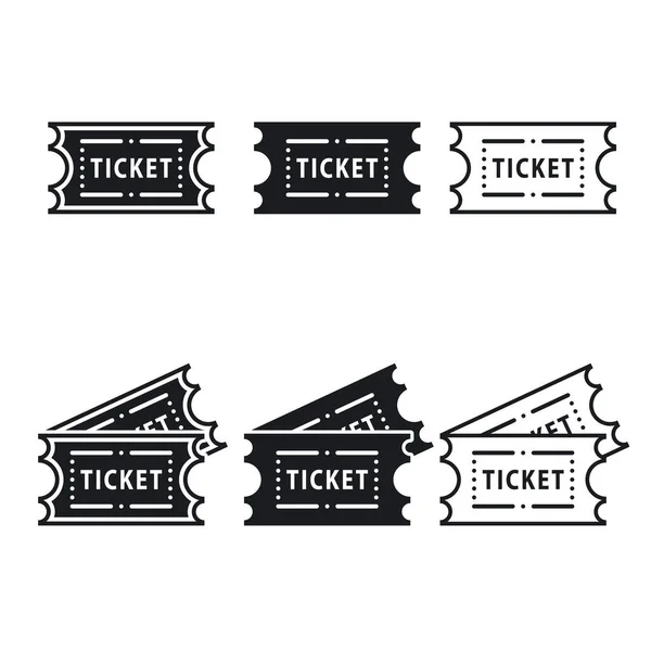 Event Tickets Vector Icons — Stock Vector