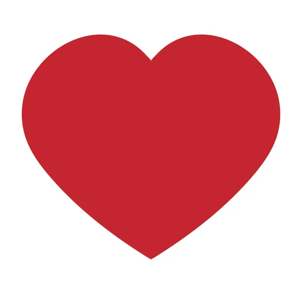 Hjärtat Älskar Platt Ikon Röd — Stock vektor