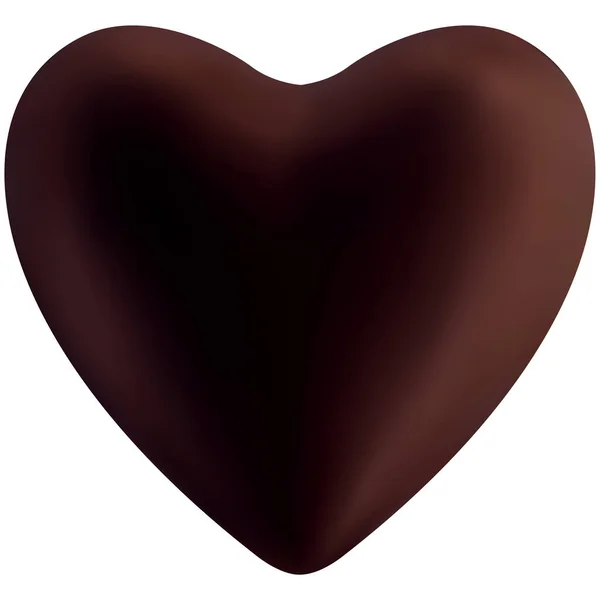 Mörkt Chokladhjärta Mesh Lutning Glad Chokladdag Världen Juli — Stock vektor