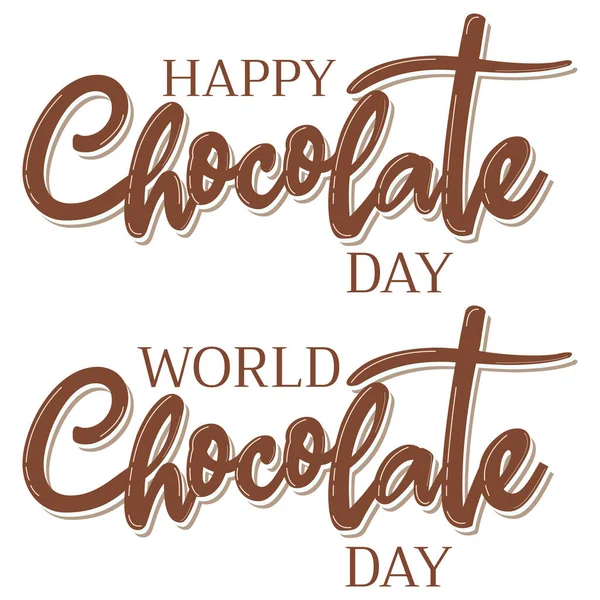 Csokoládé Cím Boldog Világ Csoki Napot Július — Stock Vector