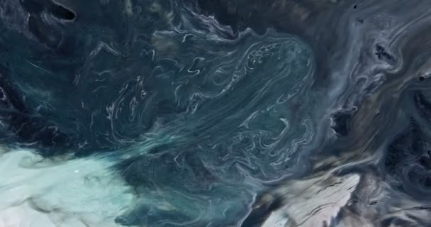 Colori astratti Diffusione di vernice vorticoso e scoppio — Video Stock