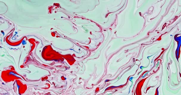 Abstract Colours Spreading Paint Swirling and Blast — Stock Video