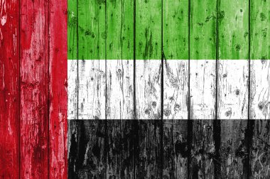 Birleşik Arap Emirlikleri bayrağı boyalı ahşap çerçeve