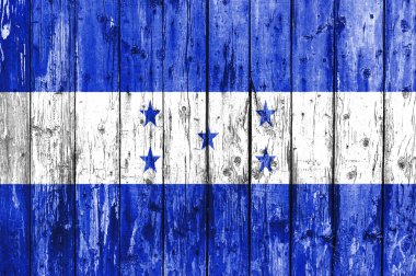 ahşap çerçeve boyalı honduras bayrağı