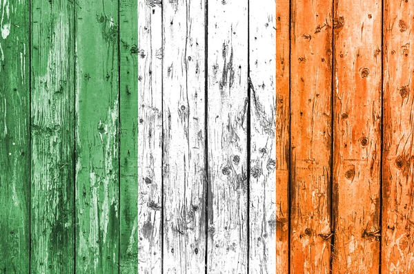 Bandiera d'Irlanda dipinta su telaio in legno — Foto Stock