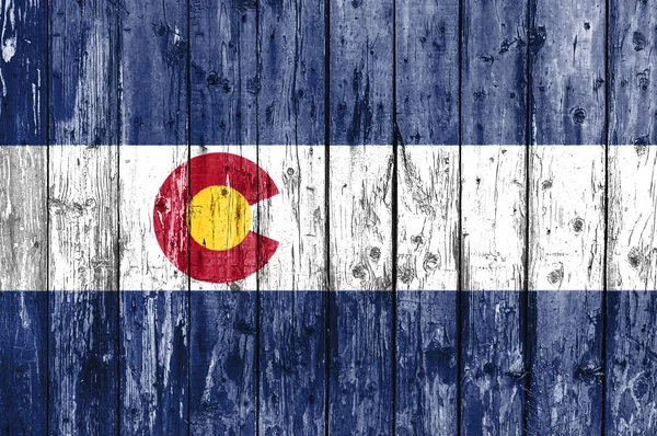 Colorado bayrağı boyalı ahşap çerçeve