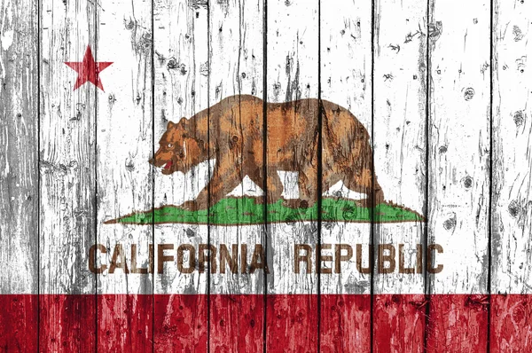 Flag of California painted on wooden frame — Stock Photo, Image