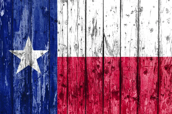 Bandera de Texas pintada sobre marco de madera — Foto de Stock
