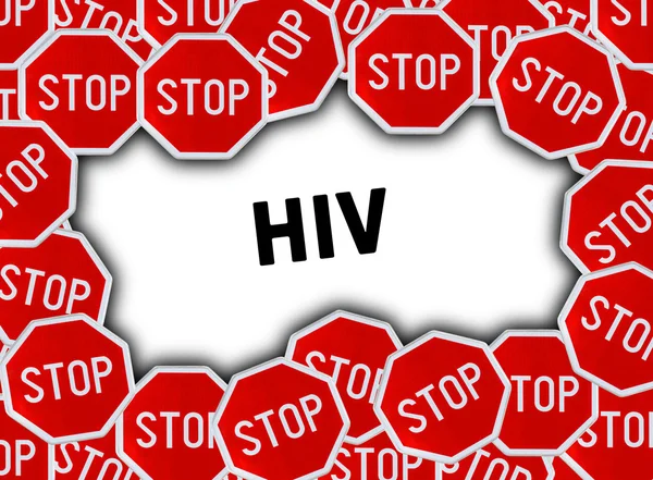 Διακοπή σύνδεσης και λέξη hiv — Φωτογραφία Αρχείου