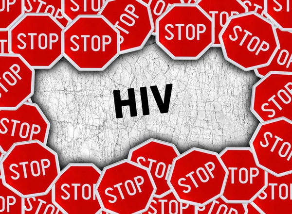 Διακοπή σύνδεσης και λέξη hiv — Φωτογραφία Αρχείου