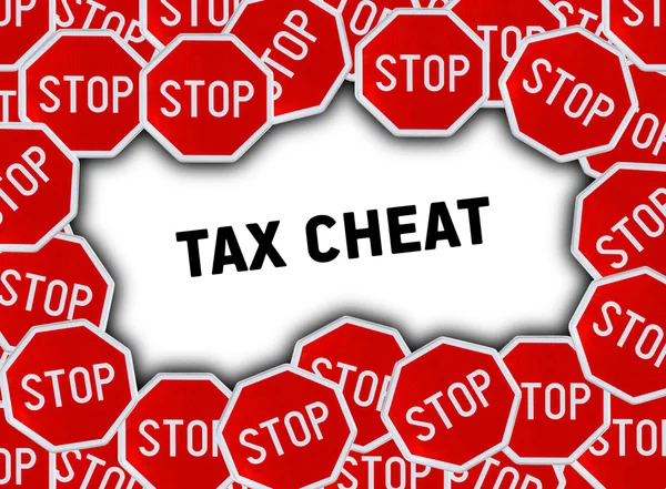 Стоп-знак и обман при уплате налогов — стоковое фото