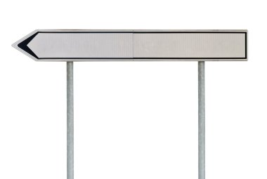 Beyaz yol bölmesinin çubuk üzerinde beyaz