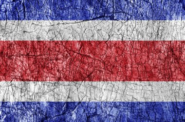 Taş Kosta Rika bayrak boyalı kin