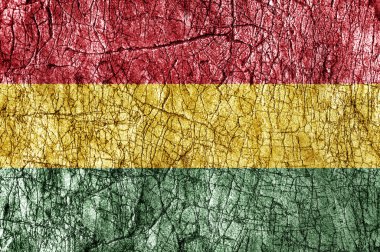 Taş Bolivya bayrak boyalı kin