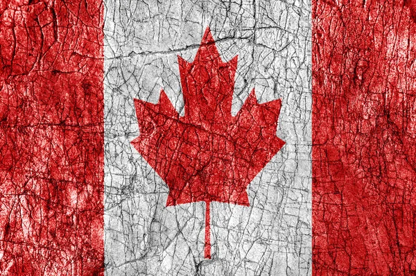 Rencor piedra pintada bandera de Canadá — Foto de Stock