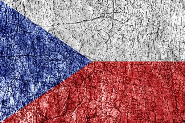 Piedra de rencor pintada bandera de República Checa — Foto de Stock