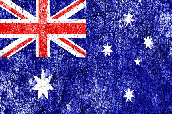Grudge stone painted Australia flag — Stock Photo, Image