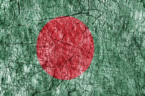 Pierre à polir peint drapeau du Bangladesh — Photo