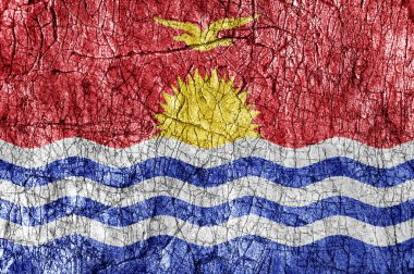 Taş Kiribati bayrak boyalı kin