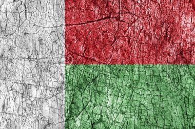 Taş Madagaskar bayrağı boyalı kin