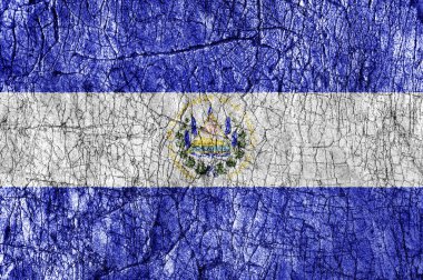 Taş El Salvador bayrak boyalı kin