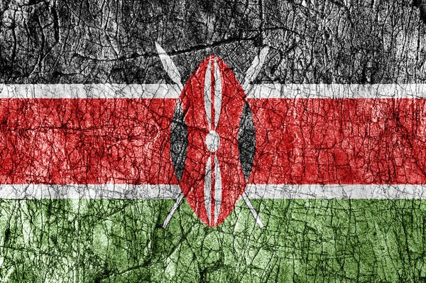 Grudge stone painted Kenya flag