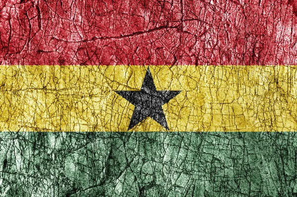Μνησικακία Χειροποίητη πέτρα σημαία της Γκάνας — Φωτογραφία Αρχείου