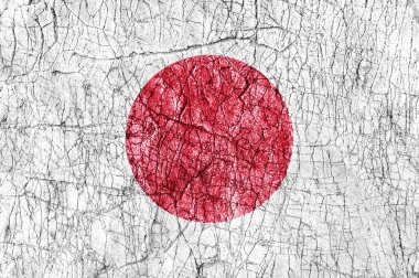 Taş Japonya bayrağı boyalı kin