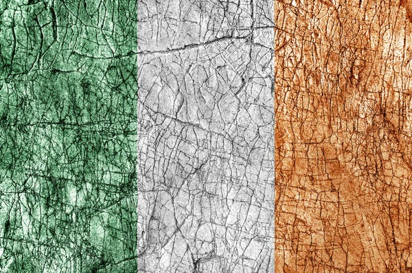 Pietra Grudge dipinta bandiera Irlanda — Foto Stock