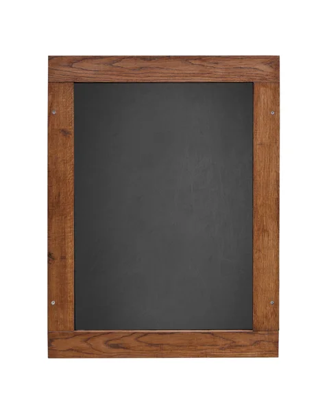 Černá tabule v dřevěném rámu — Stock fotografie