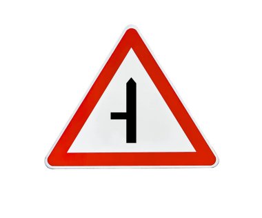 Üçgen yol işareti sola dönün 