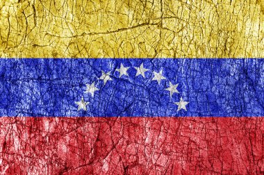 Taş Venezuela bayrak boyalı kin