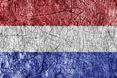 Taş Hollanda bayrağı boyalı kin