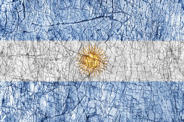 Grudge stone painted Argentina flag — Stock Photo, Image