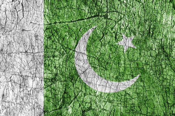 Harag, kő festett zászlót Pakisztánban — Stock Fotó