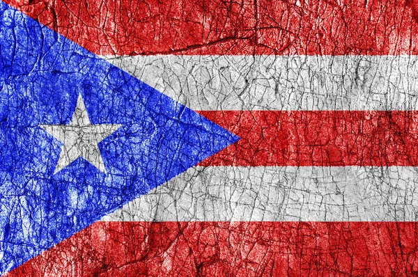 Klątwa kamień malowane flaga Portoryko — Zdjęcie stockowe