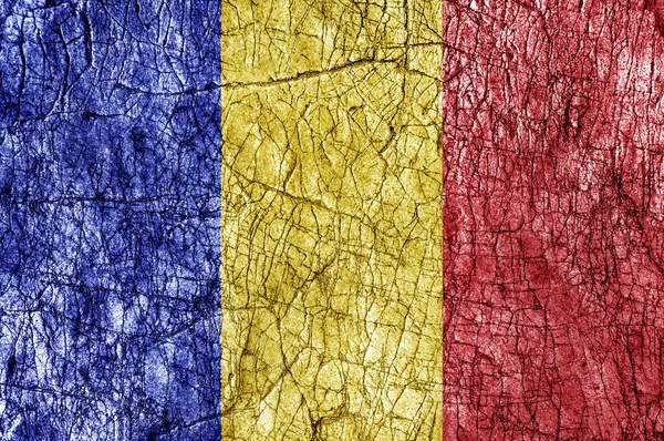 Rencor piedra pintada bandera de Rumania — Foto de Stock