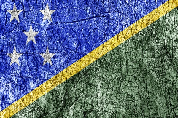Близькосхідних камінь, пофарбовані прапор Соломонових Островів — стокове фото