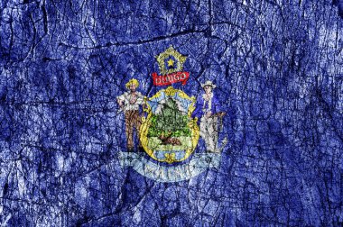 Taş boyalı bize Maine bayrak kin