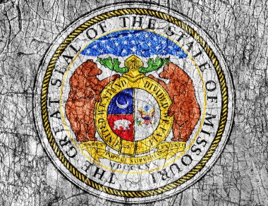 Kin taş bizi Missouri mühür bayrak boyalı