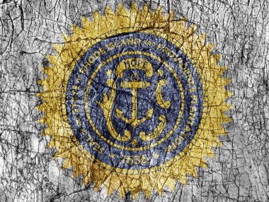 Kin taş bize Rhode Island mühür bayrak boyalı