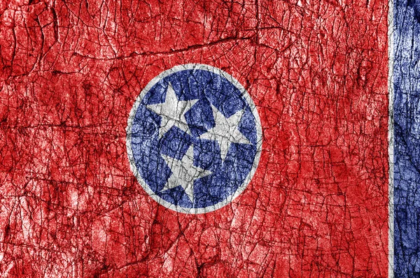 Groll Stein malte uns Tennessee Flagge — Stockfoto