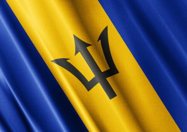 Barbados dalgalanan bayrak kapatın