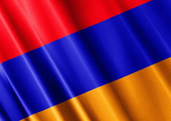 Armenia ondeando bandera cerrar — Foto de Stock