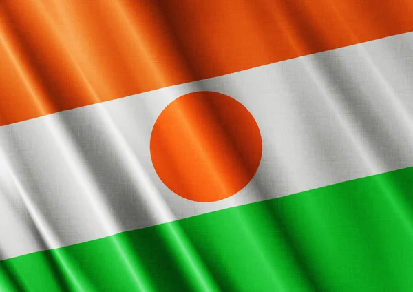 Niger agitant le drapeau proche — Photo