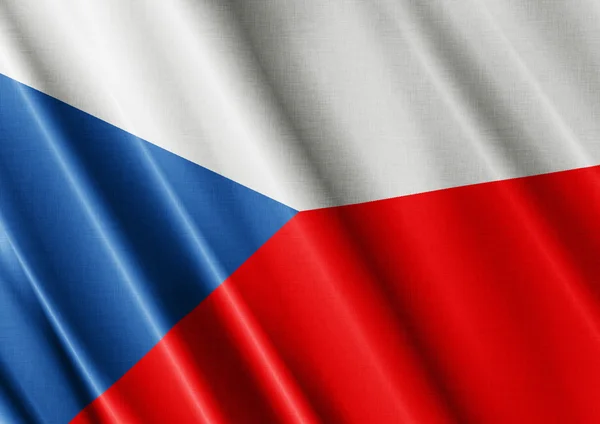 República Checa acenando bandeira fechar — Fotografia de Stock