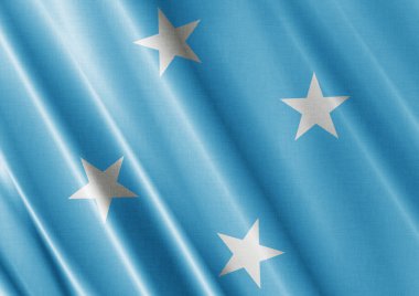 Fegerate devletler Mikronezya dalgalanan bayrağının kapatın