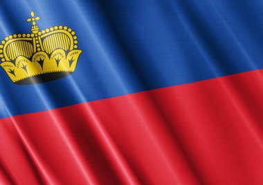 Liechtenstein dalgalanan bayrak kapatın